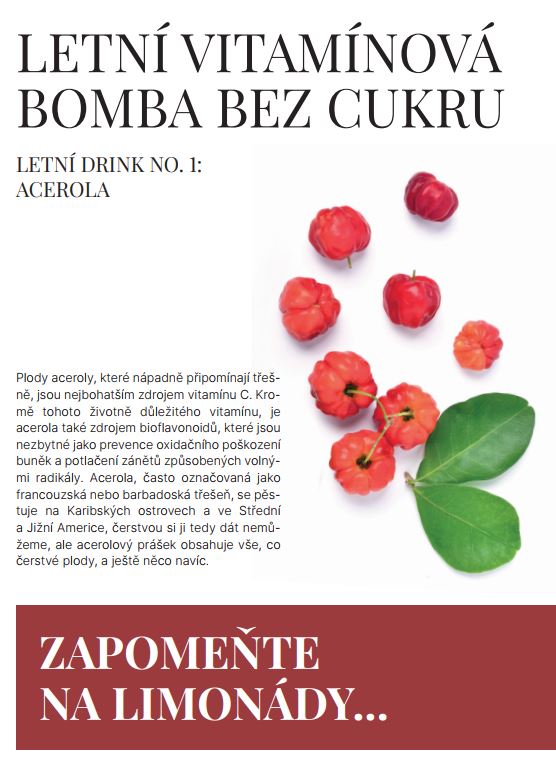 Letní vitamínová bomba bez cukru: acerola